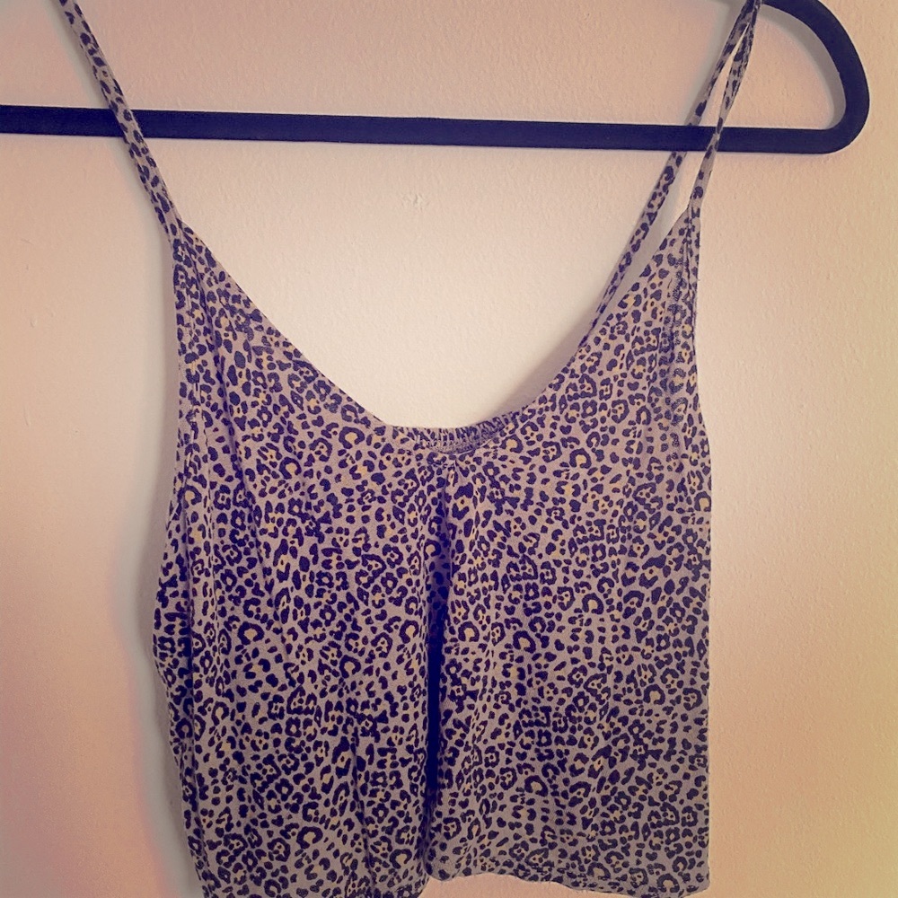 UO crop leopard print top